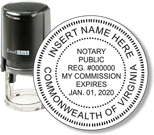 Round Notary Stamp for State of Virginia