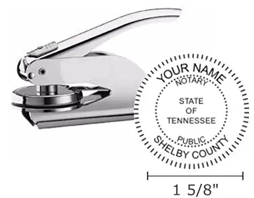 Tennessee Seal Embosser, 1-5/8" Impression, Silver