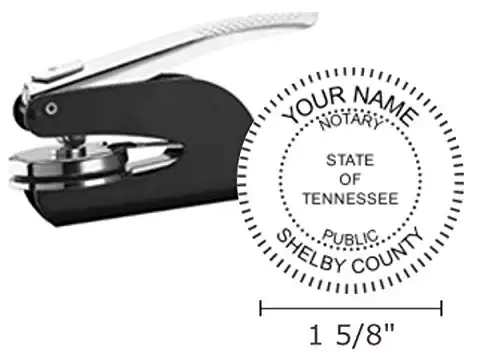 TN Notary Seal Embosser, 1-5/8" Impression, Black