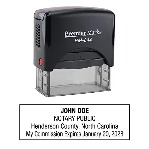 North Carolina Notary Self-Inking Rubber Stamp