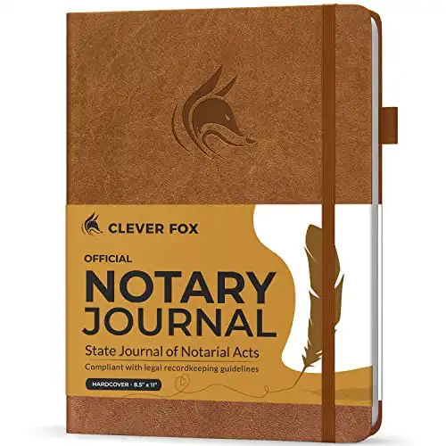 Notary Public Journal of Notarial Acts – Hardcover Notary Log Book